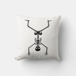 Funny skull doing handstand kudde