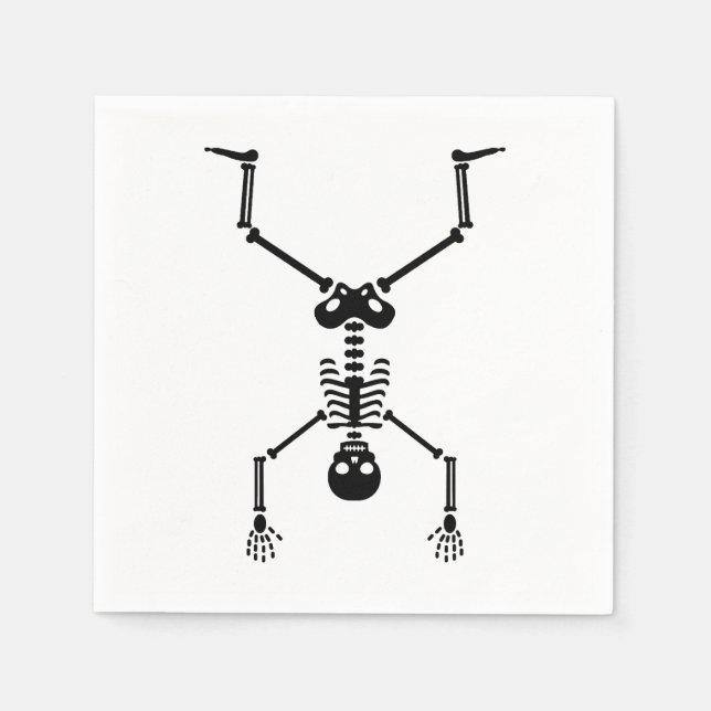 Funny skull doing handstand pappersservett (Framsidan)