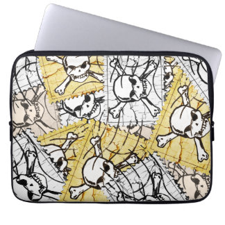 Funny Skull Frimärke Laptop Sleeve