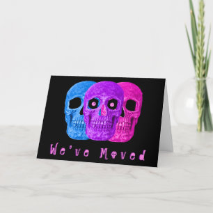 Funny Skull-huvuden Nya Hem Googly Öga Flytta Meddelande