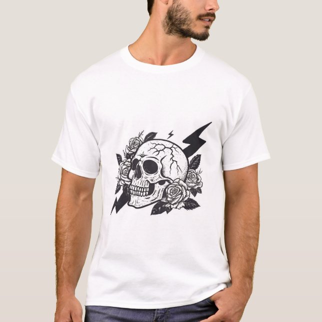 Funny Skull Lover T Shirt (Framsida)