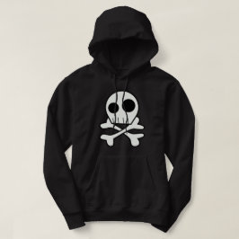 Funny Skull och Bones Halloween Sweatshirt Med Luva