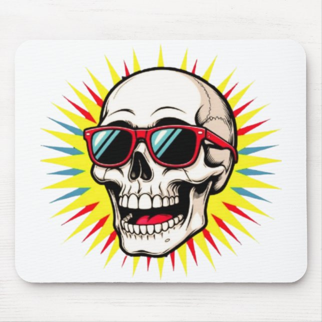 **Funny Skull With Sunglasses – Cartoon Laughing S Musmatta (Framsidan)