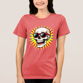 **Funny Skull With Sunglasses – Cartoon Laughing S T Shirt