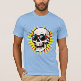 **Funny Skull With Sunglasses – Cartoon Laughing S T Shirt