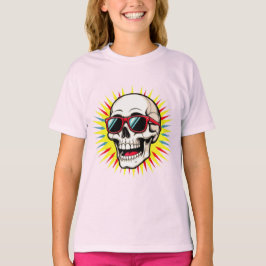 **Funny Skull With Sunglasses – Cartoon Laughing S T Shirt