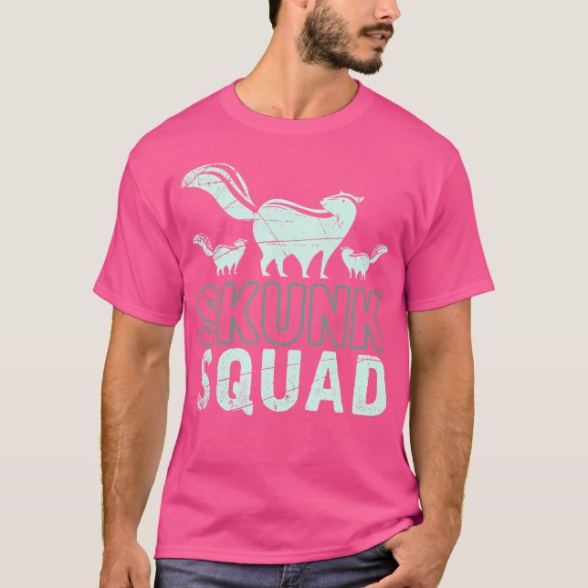 Funny Skunk Squad Fart Squirrel Skunk T Shirt (Framsida)