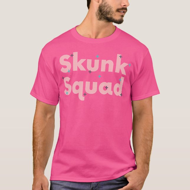 Funny Skunk Squad T Shirt (Framsida)
