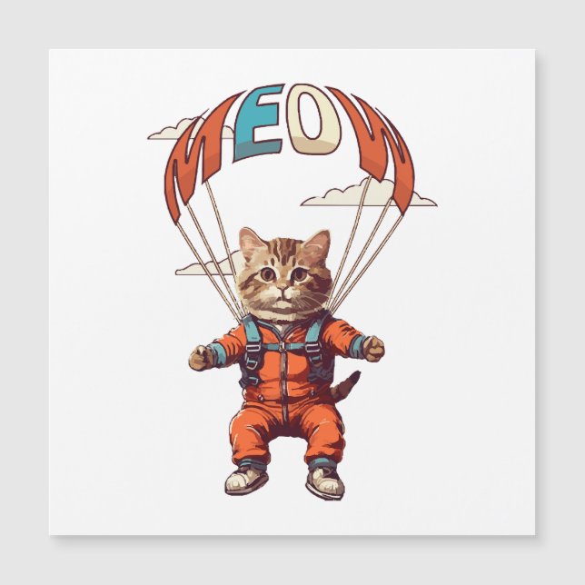 Funny Skydiving Cat (Framsida)
