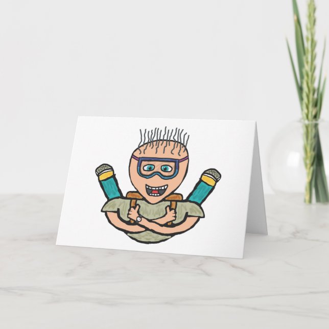 Funny Skydiving Kort (Framsida)