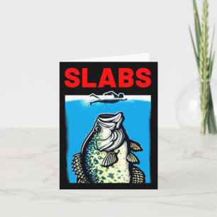 Funny Slab Berömd Shark Movie Parody Slabs Crappie Kort