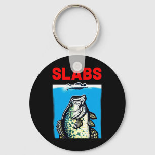 Funny Slab Berömd Shark Movie Parody Slabs Crappie Nyckelring