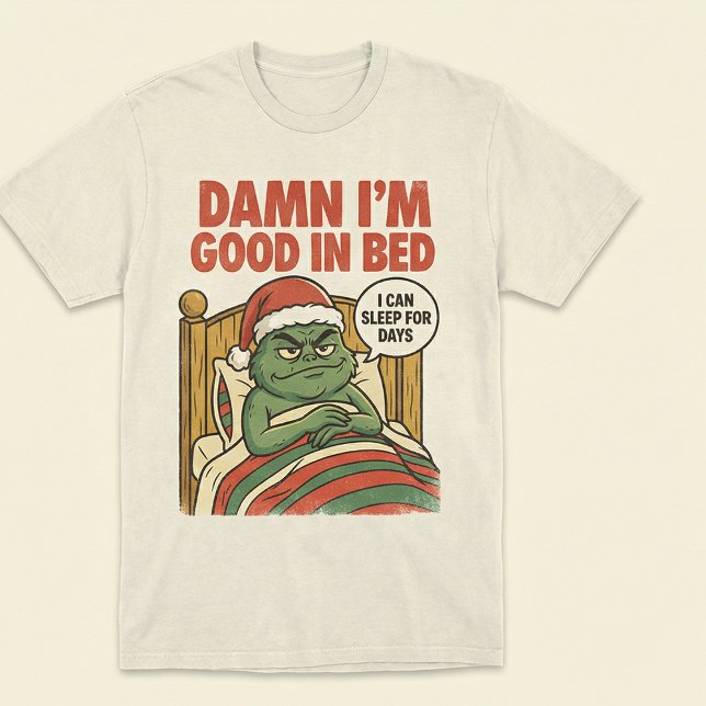 Funny Sleep Lover Christmas Bed Shirt T (Skapare uppladdad)