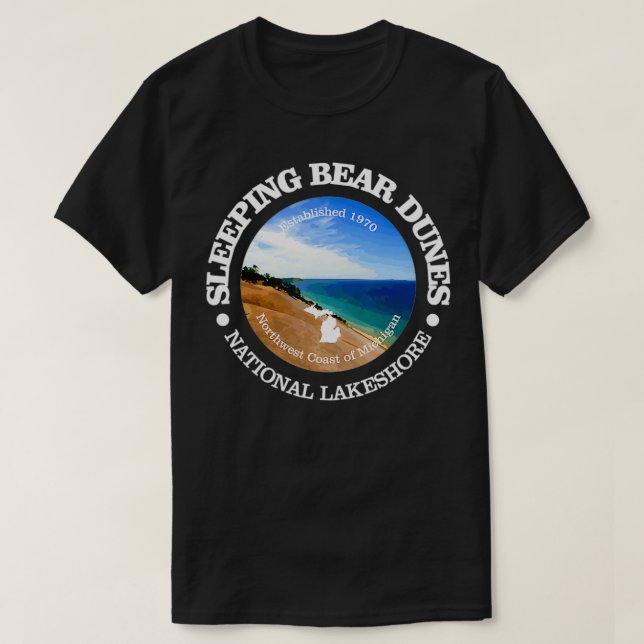 Funny Sleeping Bear Dunes National Lakeshore 1970 T Shirt (Design framsida)