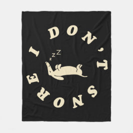 Funny Sleeping Dog Fleecefilt