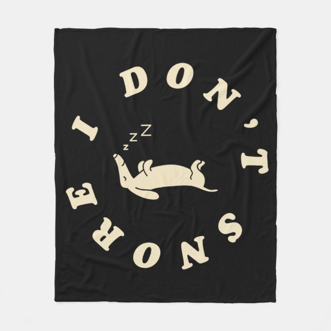 Funny Sleeping Dog Fleecefilt (Framsidan)