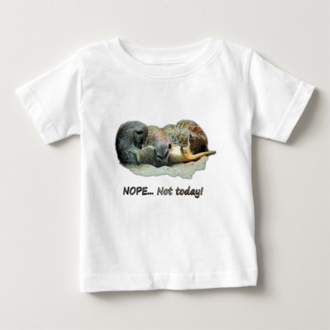 Funny, sleeping meerkats t shirt (Framsida)