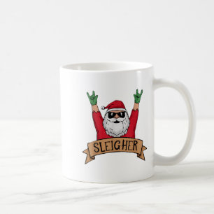 Funny Sleigher Rock N Roll Jultomten jul Kaffemugg