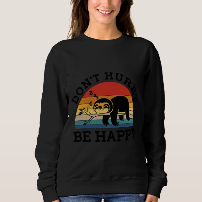 Funny Slepy Sloth Retro Animal Pun T Shirt (Framsida)