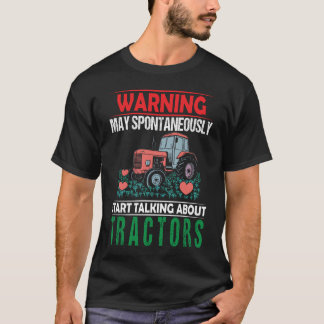 Funny slogan and green tractor_ farmer loves farmi t shirt
