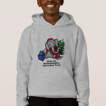 Funny Slogan Cute Tecknad Elephant jul