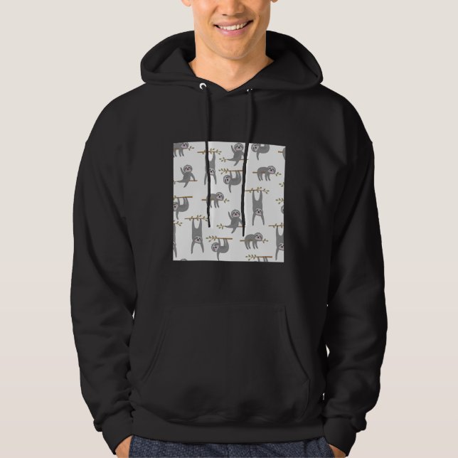 Funny Sloth 76 Hoodie (Framsida)