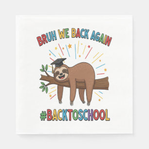 Funny Sloth Back to school Pappersservett