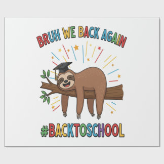 Funny Sloth Back to School Presentpapper