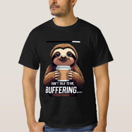 Funny Sloth Buffering Coffee Älskare T Shirt