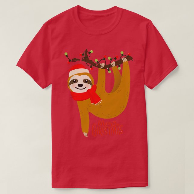 FUNNY SLOTH CHRISTMAS GIFT T SHIRT (Design framsida)