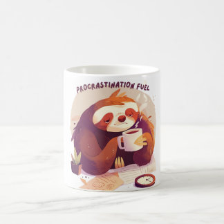 Funny Sloth Coffee Mugg - Procrastination Fuel
