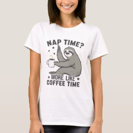 Funny Sloth Coffee T Shirt