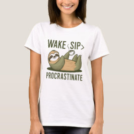 Funny Sloth Coffee T Shirt