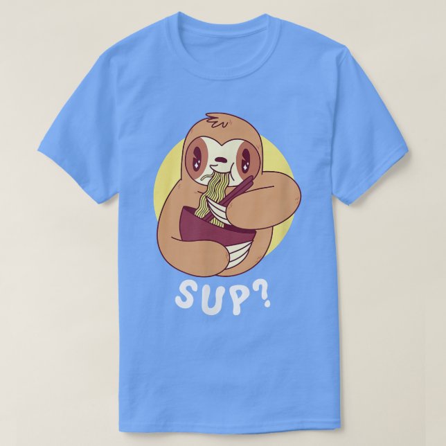 Funny Sloth Eating Ramen Noodles jape Ra T Shirt (Design framsida)