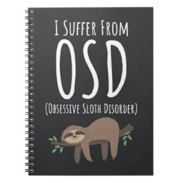 Funny Sloth Gifts Cute Animals Lazy Humor Humorous Anteckningsbok