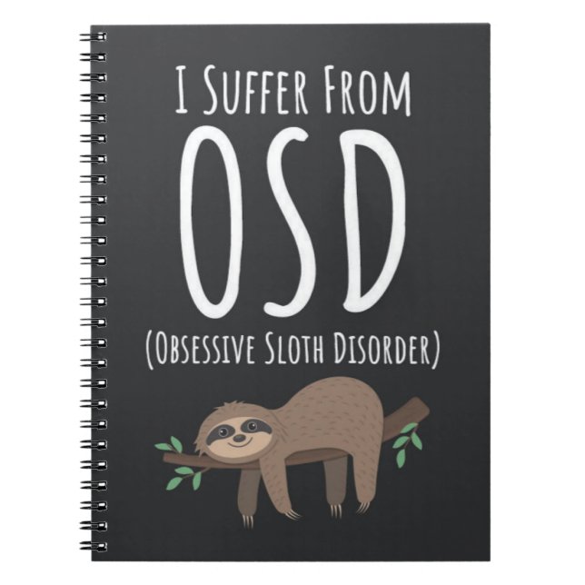 Funny Sloth Gifts Cute Animals Lazy Humor Humorous Anteckningsbok (Framsidan)