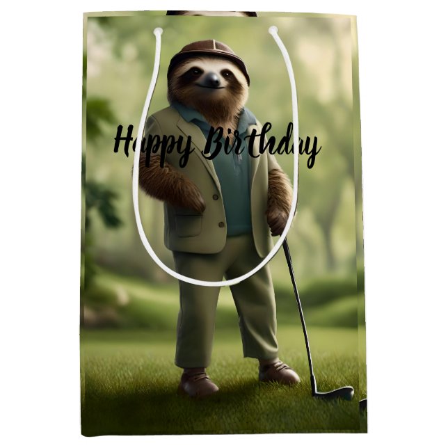Funny Sloth Golf Player (Framsidan)