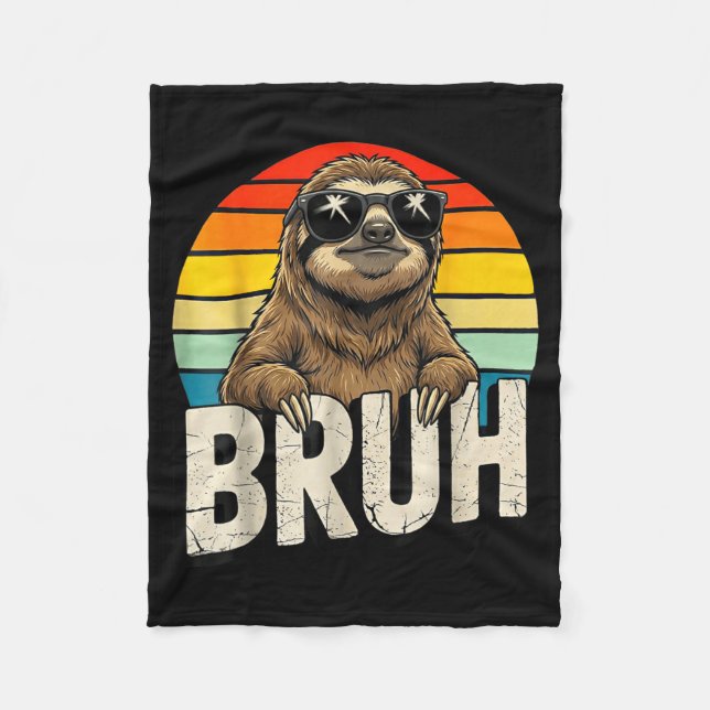 Funny Sloth Graphic Meme Lover Bruh Sloth Lovers  Fleecefilt (Framsidan)