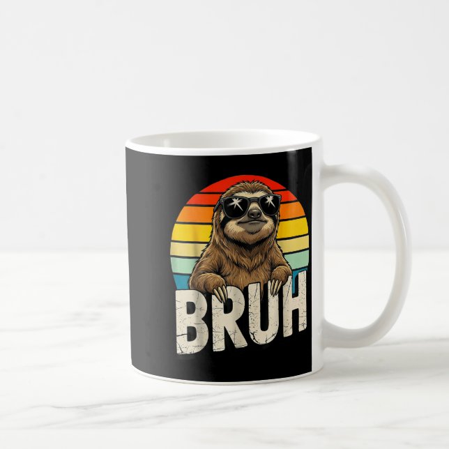 Funny Sloth Graphic Meme Lover Bruh Sloth Lovers  Kaffemugg (Höger)