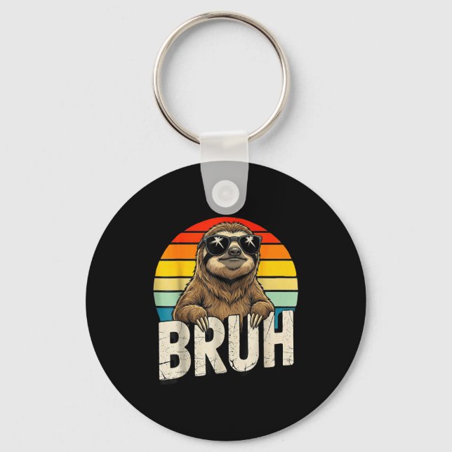 Funny Sloth Graphic Meme Lover Bruh Sloth Lovers  Nyckelring (Framsida)