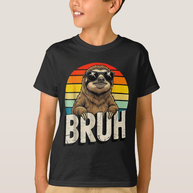 Funny Sloth Graphic Meme Lover Bruh Sloth Lovers  T Shirt (Framsida)