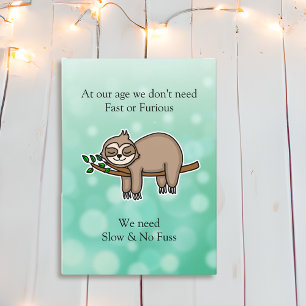 Funny Sloth Grattis på födelsedagen Kort