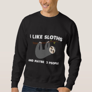 Funny Sloth Gren Hanging Loafers Lång Ärmad Tröja