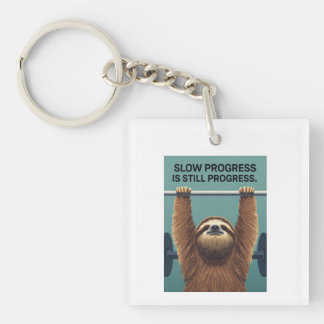 Funny Sloth Gym Motivation Poster - Slow Progress 