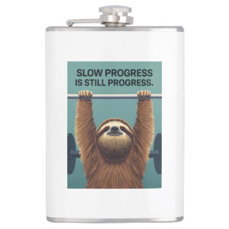 Funny Sloth Gym Motivation Poster - Slow Progress  Fickplunta