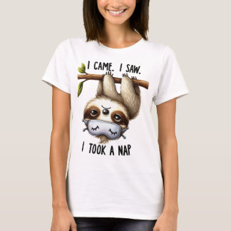 FUNNY SLOTH HANGING FROM A TREE T SHIRT