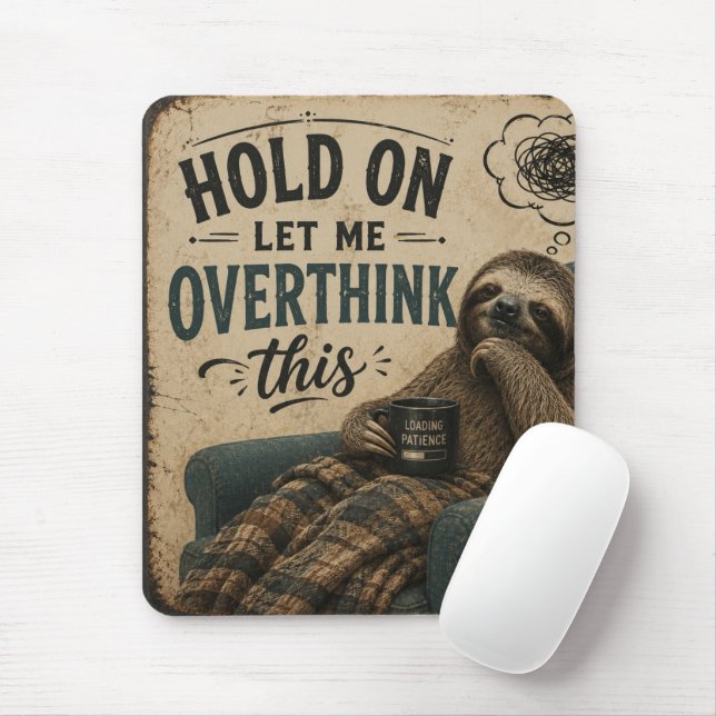 Funny Sloth Hold On Let Me Overthink This | Rustic Musmatta (Med mus)
