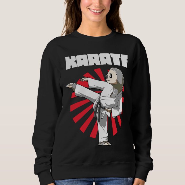 Funny Sloth Karate Nap Sloth Lazy T Shirt (Framsida)