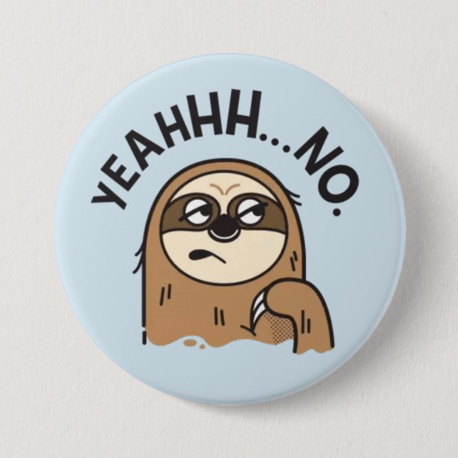 Funny Sloth-knapp Knapp (Framsida)