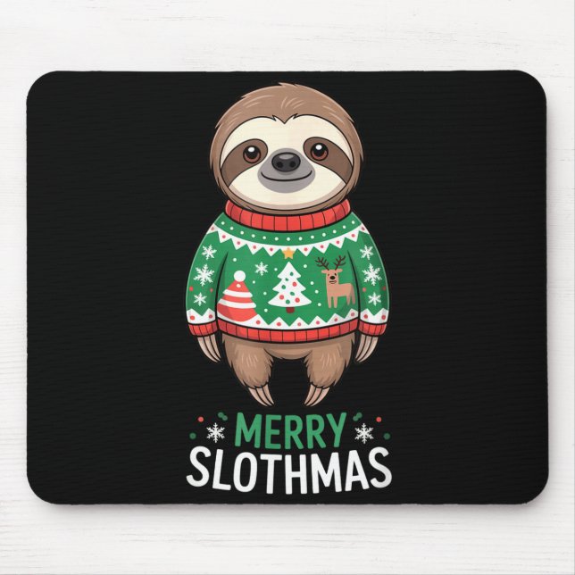 Funny Sloth Lover Christmas Merry Slothmas Ugly Ho Musmatta (Framsidan)